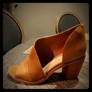 Brown block heels